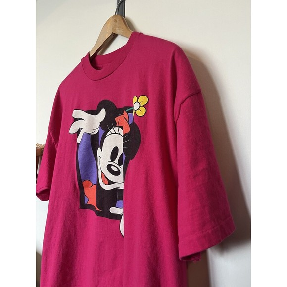 Vintage Single Stitch Pink Minnie Mouse T Shirt Size XL - Picture 3 of 9